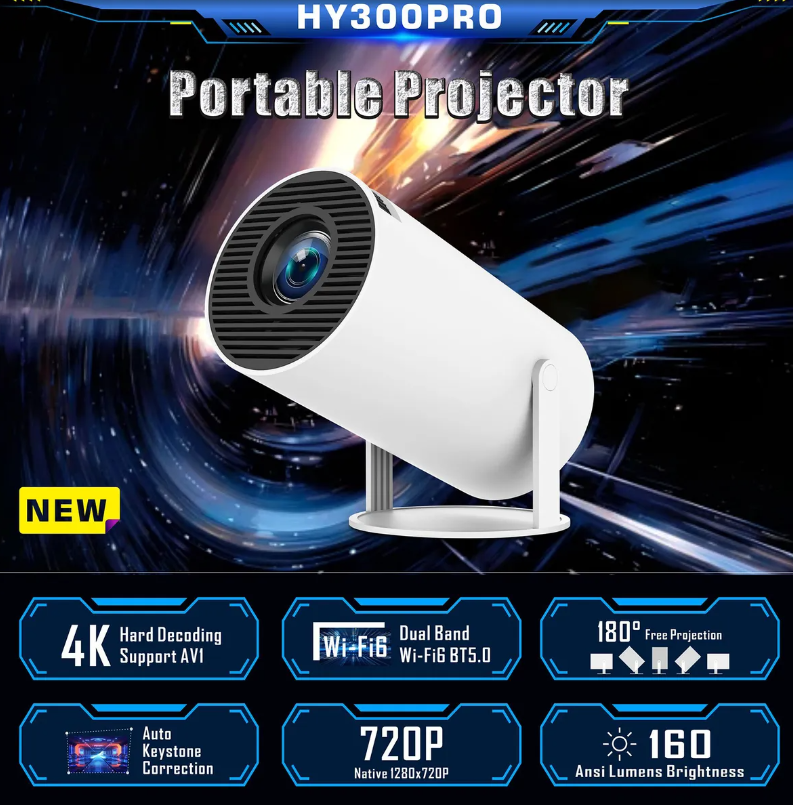 Miniproyector HY300PRO para Dormitorio