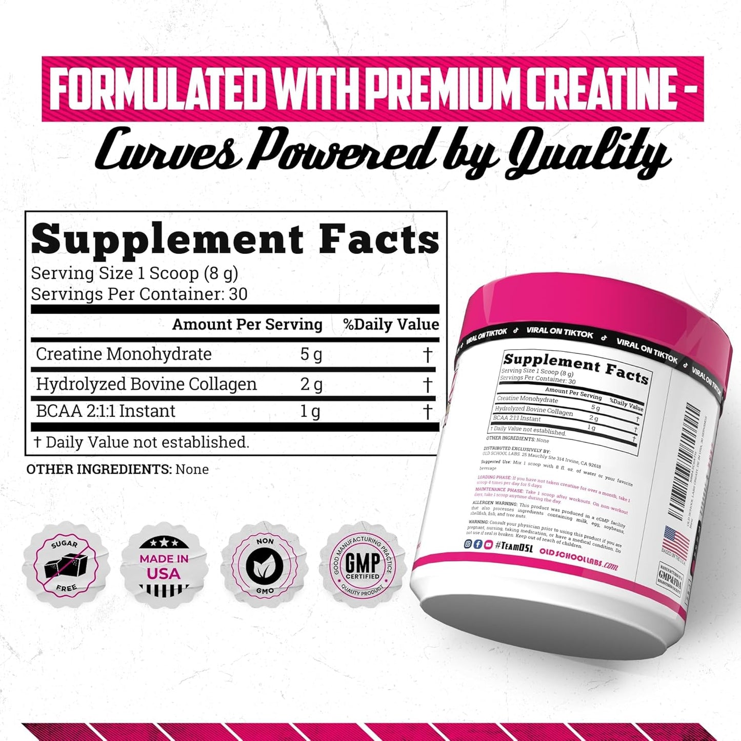 Creatina Monohidrato para Mujeres - Aumento de Fuerza y Masa Muscular