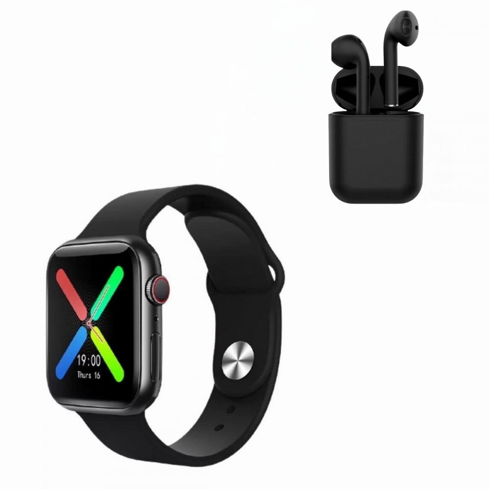 Reloj Inteligente T500+ con Audífonos I12 Bluetooth - Kit Completo