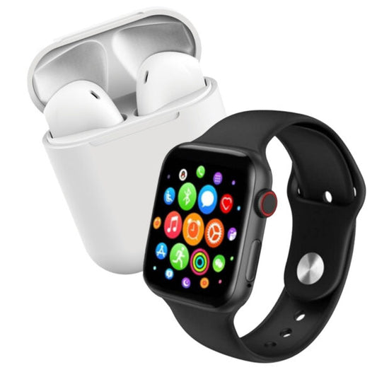 Reloj Inteligente T500+ con Audífonos I12 Bluetooth - Kit Completo