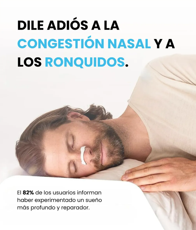 Dilatador Nasal Antirronquidos - 15 Tiras Magnéticas para Dormir Mejor