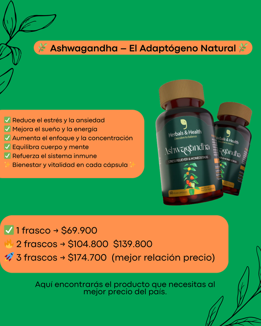 Ashwagandha Premium - Suplemento Natural para Energía y Bienestar